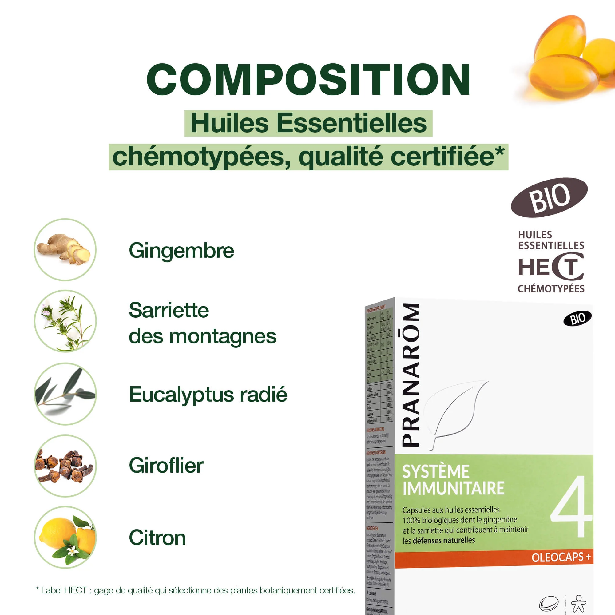 Oleocaps 4 - Capsules Système immunitaire - Bio - Image 3