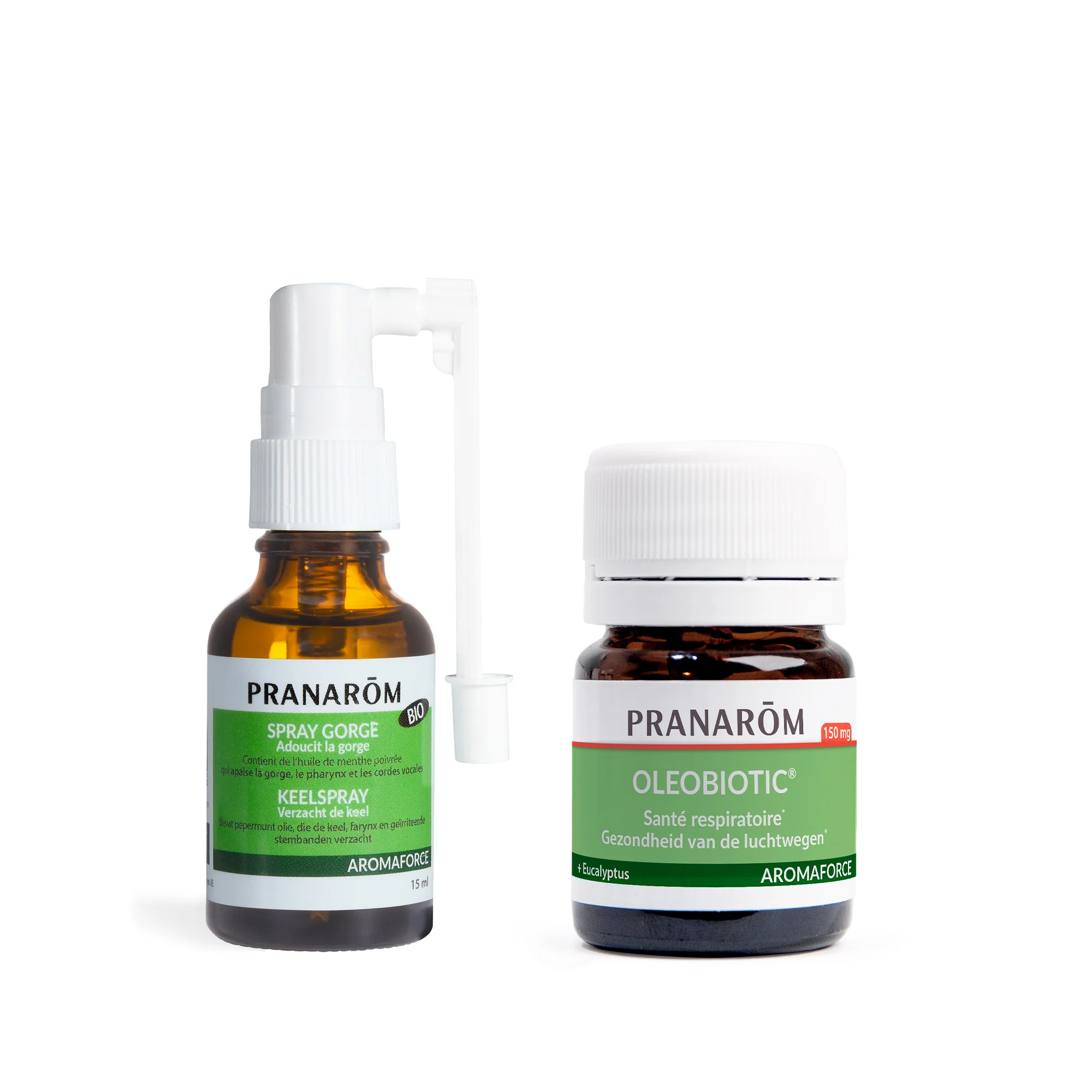 Duo pack gorge apaisée : spray gorge + Oleobiotic® santé respiratoire
