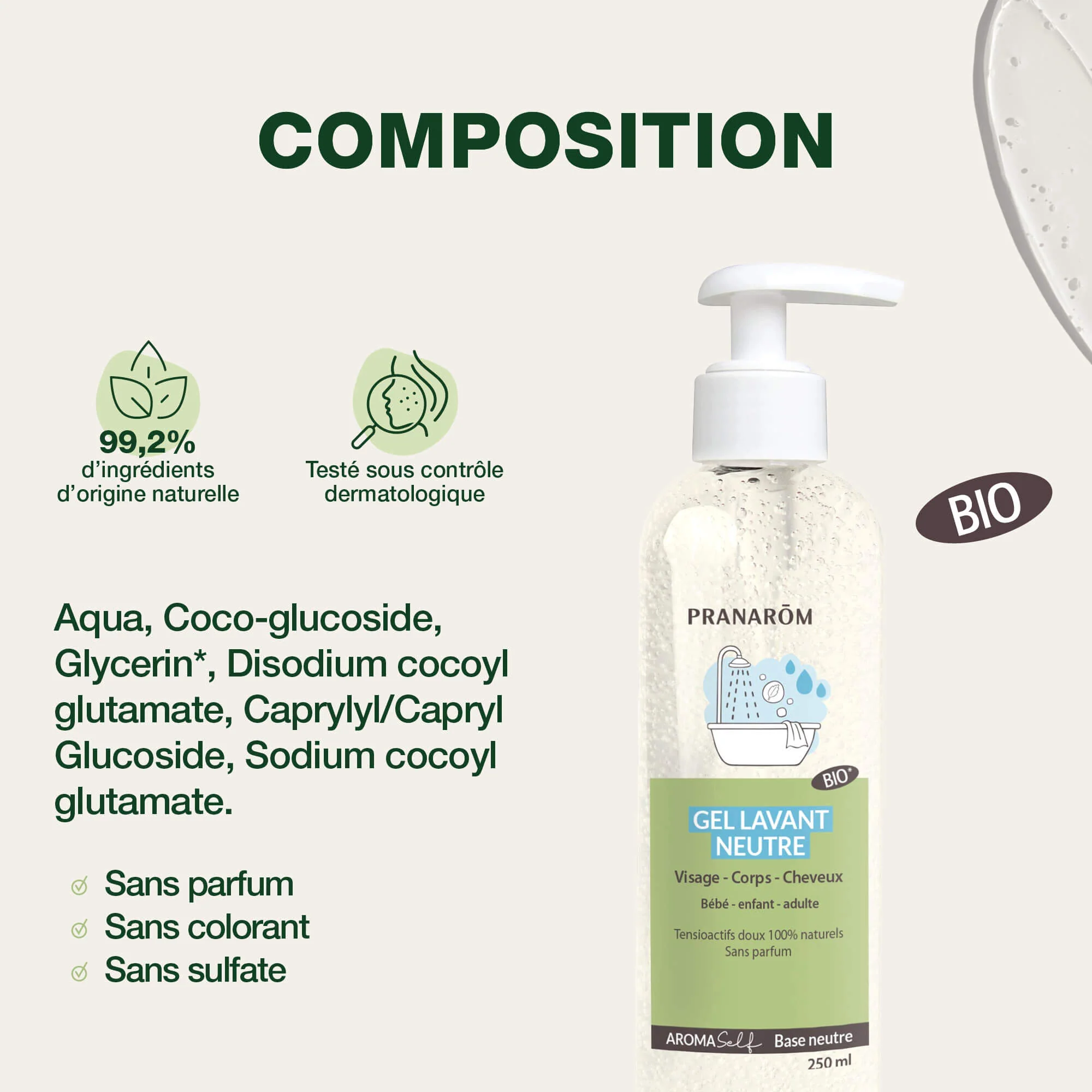 Gel lavant neutre - Bio - Image 3
