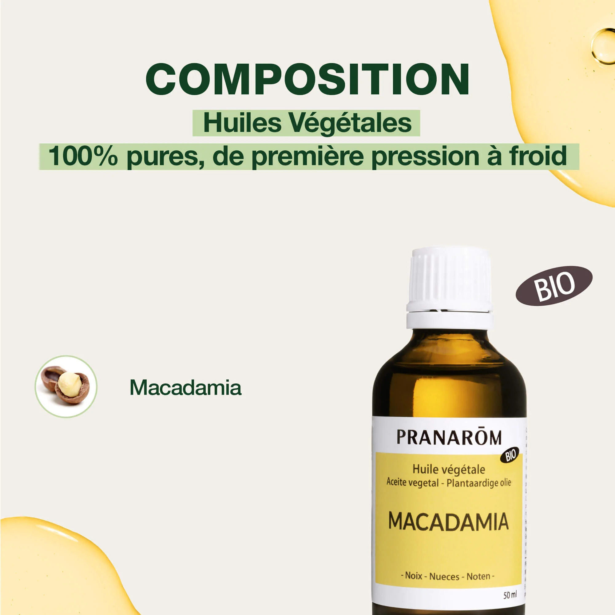Huile Végétale de Macadamia - Bio - Image 3