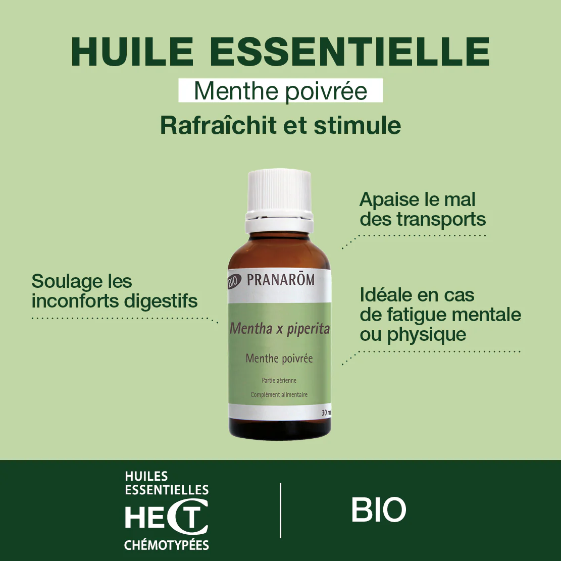 Huile Essentielle de Menthe poivrée - grand format - Bio - Image 2
