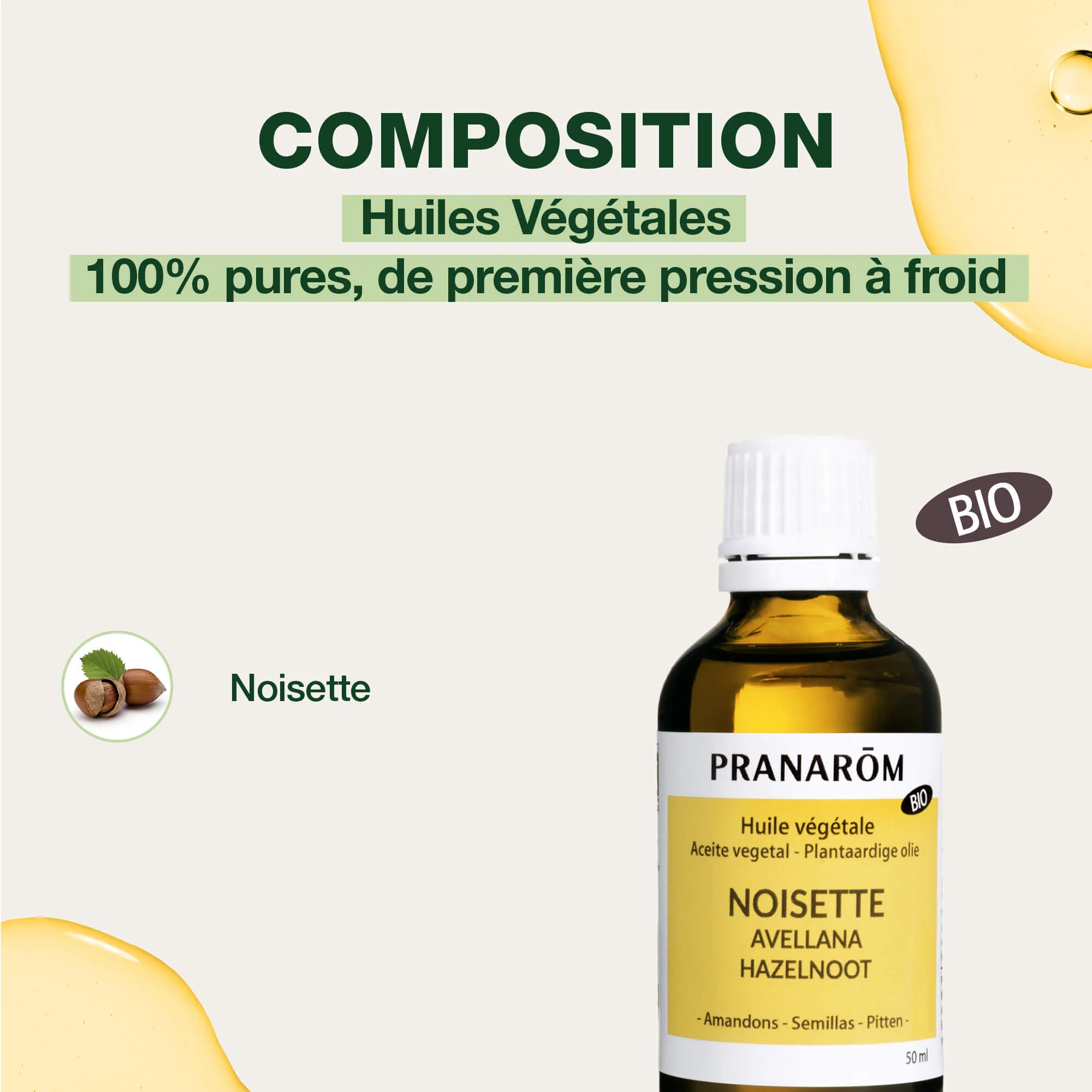 Huile Végétale de Noisette - Bio - Image 3