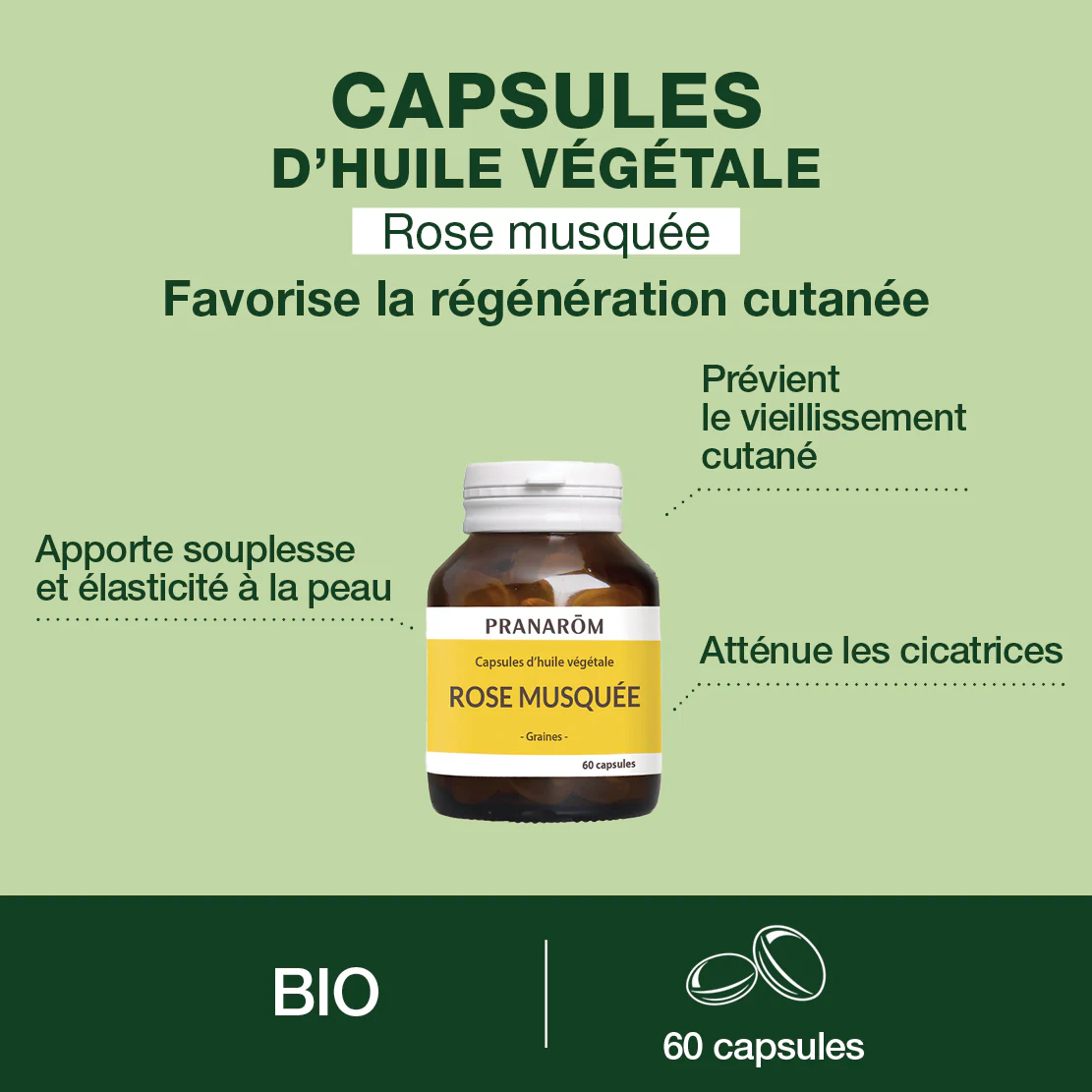 Capsules d'Huile Végétale de Rose musquée - Image 2