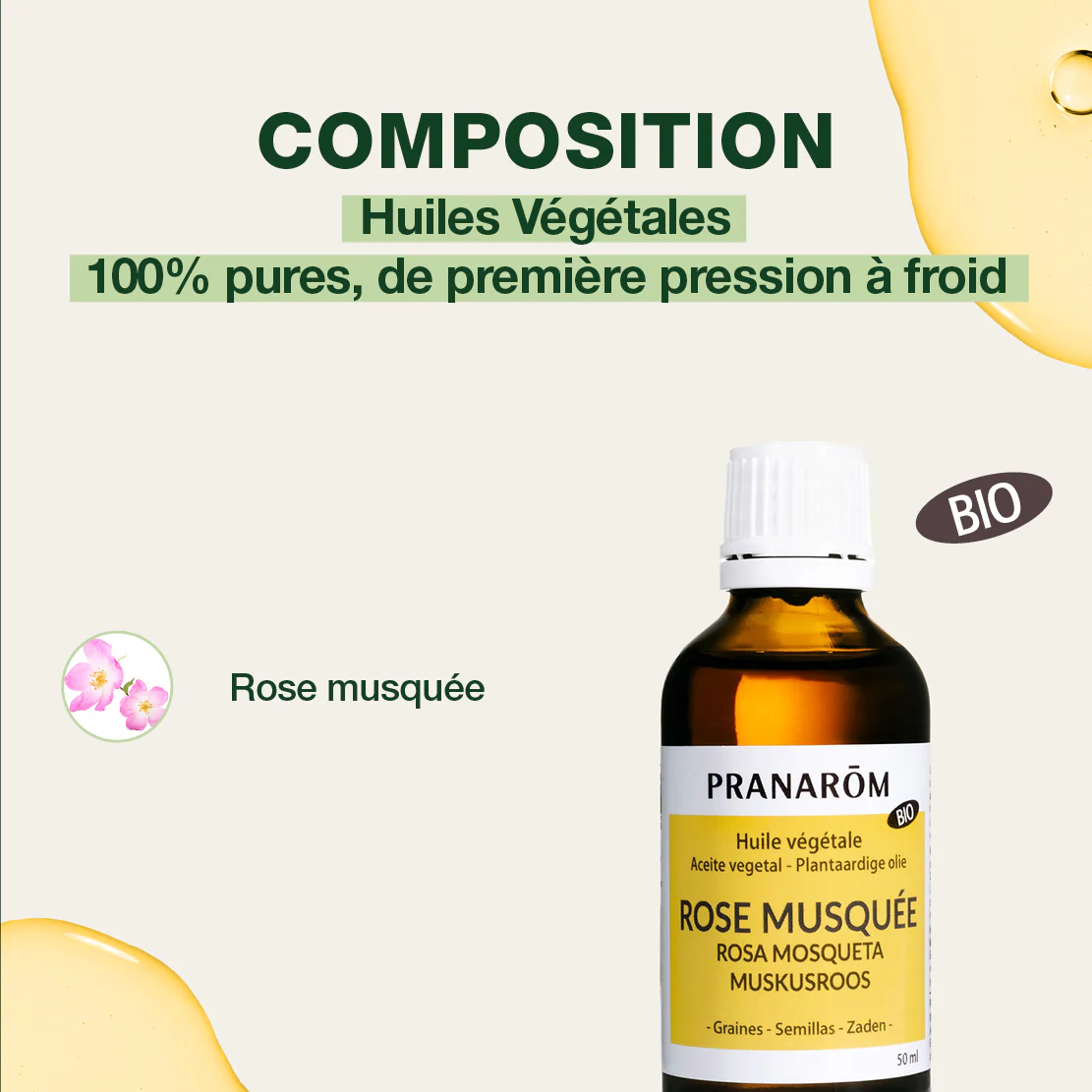 Huile Végétale de Rose musquée - Bio - Image 3
