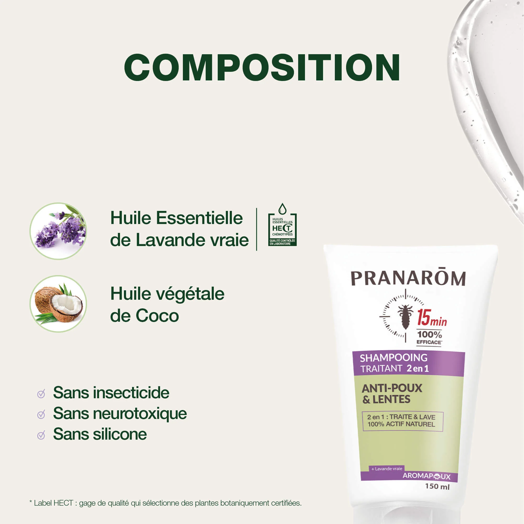 Shampooing traitant 2 en 1 anti-poux et lentes - Dispositif médical - Image 3